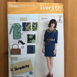 Simplicity Lisette Itinerary pattern sz 14-22